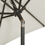 vidaXL Parasol avec lumières LED sable 200x211 cm aluminium