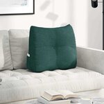 vidaXL Coussin de Dos Vert foncé 60 x 24 x 50 cm tissu