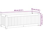 vidaXL Jardinière 80x30x27 5 cm bois massif d'acacia et acier