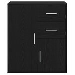 vidaXL Buffet avec tiroir Chêne noir 60 x 31 x 70 cm Bois d'ingénierie