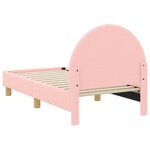 vidaXL Cadre de lit pour tout-petit avec tête de lit Rose 70 x 140 cm