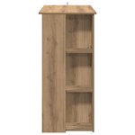 vidaXL Table de bar avec étagère chêne artisanal bois d'ingénierie