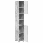 vidaXL Meuble de salle de bain haut Gris béton 30 x 35 x 192 cm