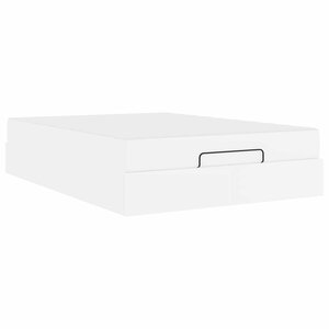 vidaXL Cadre de lit avec matelas avec matelas 2 Pièces Blanc PVC