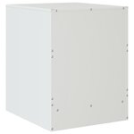 vidaXL Table de chevet blanc 34 5x39x44 cm acier