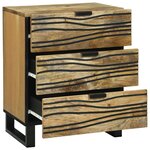 vidaXL Chevet - Dimensions : 50x33x60 cm en bois de manguier massif.