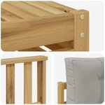 vidaXL Ensemble de canapés d'extérieur 6 pc Blanc et gris clair