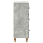 vidaXL Armoire à tiroirs Gris béton 66 x 34 5 x 90 cm