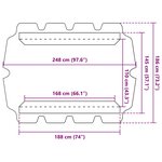 vidaXL Toit de rechange de balançoire noir 188/168x145/110 cm