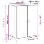 vidaXL Buffet Chêne artisanal 66 x 34 5 x 90 cm Bois d'ingénierie