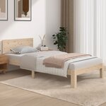 vidaXL Cadre de lit bois massif 90x190 cm simple