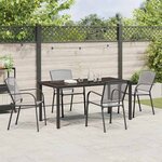 vidaXL Ensemble de salle à manger pour jardin 5 Pièces Anthracite Acier