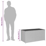 vidaXL Boîte de rangement de jardin résine tressée 100x50x50 cm marron