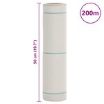 vidaXL Membrane anti-mauvaises herbes blanc 0 5x200 m PP
