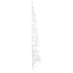 vidaXL Demi sapin de Noël artificiel mince avec support Blanc 240 cm