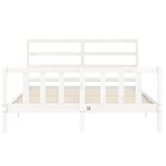 vidaXL Cadre de lit sans matelas blanc 160x200 cm bois de pin massif
