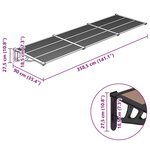 vidaXL Auvent de porte Noir 358 5x90 cm Polycarbonate