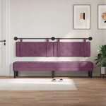 vidaXL Tête de lit suspendue Avec lumière LED Pourpre Velours