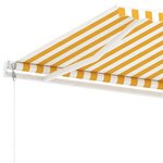 vidaXL Auvent automatique sur pied 300x250 cm Jaune/Blanc
