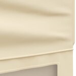 vidaXL Tente de réception pliable avec parois Crème 3x3 m