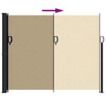 vidaXL Auvent latéral rétractable beige 160x300 cm