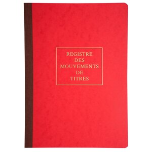 Piqûre 297x210 Registre Des Mouvements De Titres 40 Pages - Couleurs Assorties - X 5 - Le Dauphin