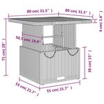 vidaXL Ensemble à manger de jardin avec coussins 5Pièces Beige poly rotin