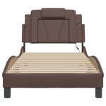 vidaXL Cadre de lit avec LED sans matelas marron 80x200 cm