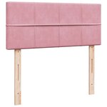 vidaXL Lit ottoman avec matelas et LED rose 120x190 cm velours