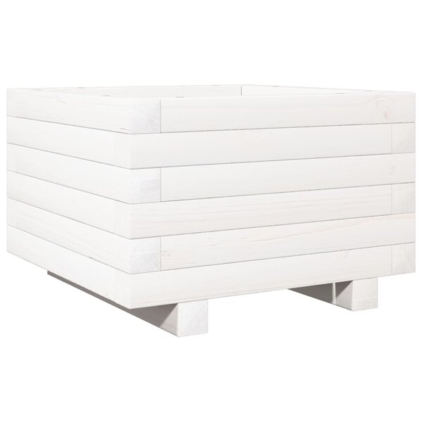 vidaXL Jardinière blanc 40x40x26 5 cm bois de pin massif