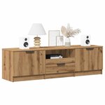 vidaXL Meuble TV chêne artisanal 140x35x40 cm bois d'ingénierie
