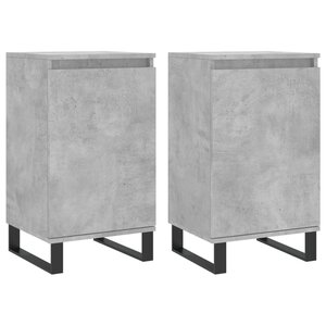 vidaXL Buffets 2 Pièces gris béton 40x35x70 cm bois d'ingénierie