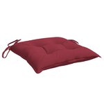 vidaXL Coussins de chaise lot de 6 bordeaux 40x40x7 cm tissu oxford