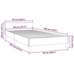 vidaXL Cadre de lit sans matelas gris foncé 90x190 cm velours