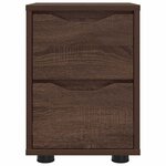 vidaXL Tables de chevet avec tiroir 2 Pièces Chêne brun 30 5 x 30 x 43 cm