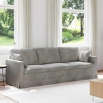 vidaXL Canapé Gris clair 228 x 78 x 80 cm Velours