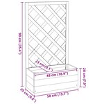 vidaXL Jardinière à treillis de jardin Gris 50x25x90 cm Bois de sapin