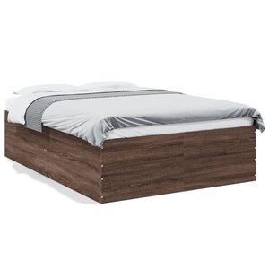 vidaXL Cadre de lit sans matelas chêne marron 120x200 cm