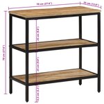 vidaXL Table console 70x35x70 cm bois de manguier massif brut