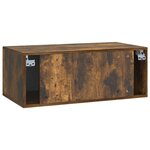 vidaXL Meuble TV mural Chêne fumé 78 5 x 41 x 30 cm Bois d'ingénierie