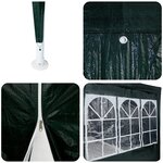 vidaXL Tente de fête 12 parois vertes 8x4 m PE