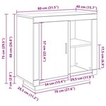 vidaXL Buffet Chêne noir 40 x 80 x 75 cm Bois d'ingénierie