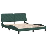 vidaXL Cadre de lit sans matelas vert foncé 160x200 cm velours
