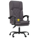 Fauteuil de massage inclinable de bureau informatique étude similicuir gris 02_0025406