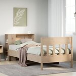 vidaXL Lit bibliothèque sans matelas 100x200 cm bois massif de pin