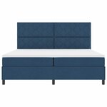 vidaXL Lit à ressorts avec matelas Bleu 200 x 200 cm tissu