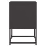 vidaXL Tables de chevet 2 Pièces noir 36x39x60 5 cm acier