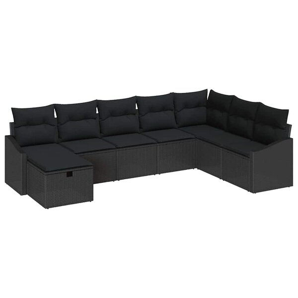 vidaXL Ensemble de Canapés avec coussin 8 Pièces polyrotin