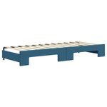 vidaXL Lit de jour avec gigogne sans matelas bleu 80x200 cm