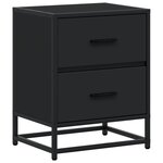 vidaXL Tables de chevet 2 Pièces noir 40x31x50 cm bois d'ingénierie